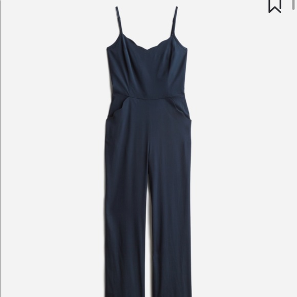 Market & Spruce Pants - Market & Spruce Royal Blue Scallop detail Jumpsuit